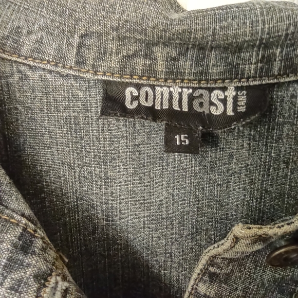 Contrast Women's Jean Jacket Size 15 - Picture 3 of 13